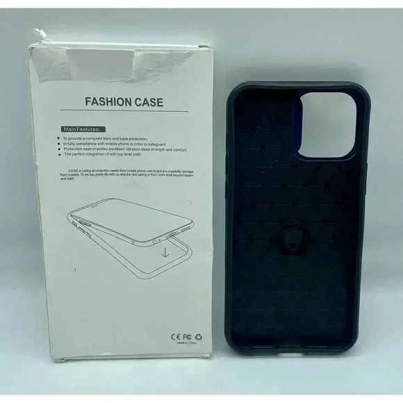 360 Rotatable Magnetic Ring Case With Camera Cover For 13 Pro Max 6.7” Blue‎ - Picture 3 of 11